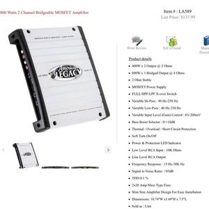 American Legacy LA-589 Amp